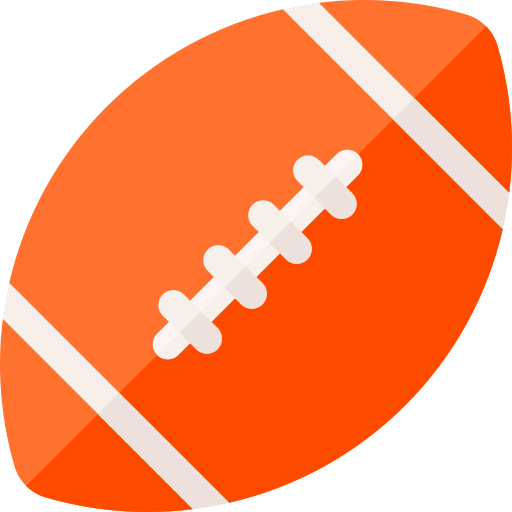 Rugby ball Basic Rounded Flat icon