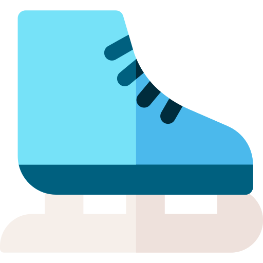 schaatsen Basic Rounded Flat icoon