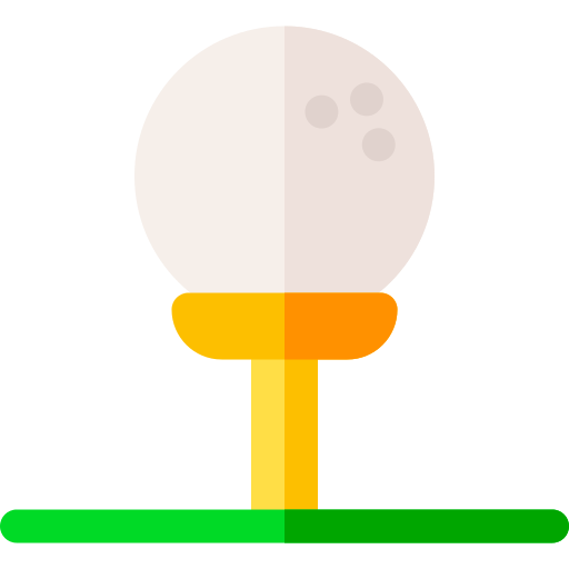 pallina da golf Basic Rounded Flat icona