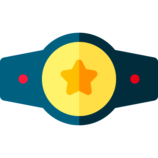 Champion belt Basic Rounded Flat icon
