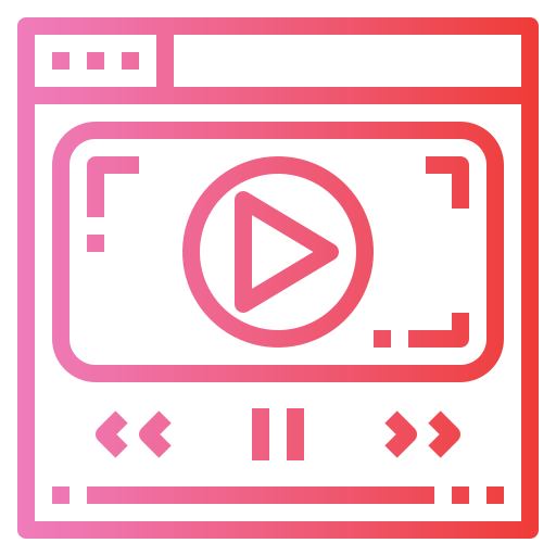 Reproductor de video Smalllikeart Gradient icono