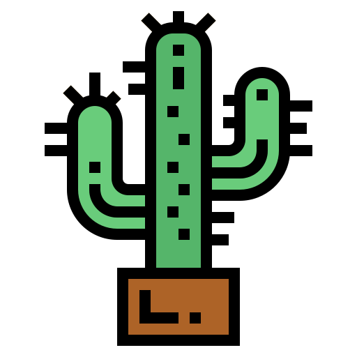 Cactus Smalllikeart Lineal Color icono