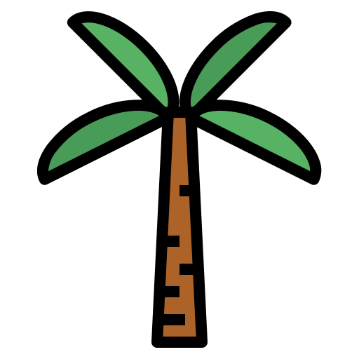 drzewo palmowe Smalllikeart Lineal Color ikona