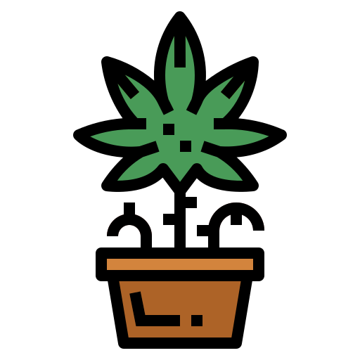 cannabis Smalllikeart Lineal Color icon