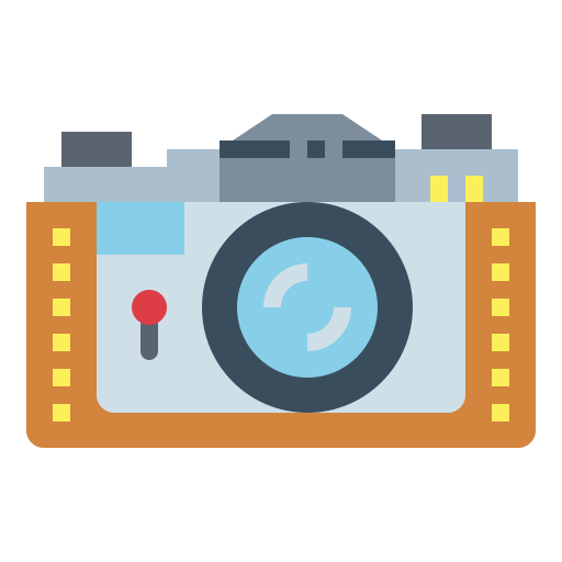 fotocamera Smalllikeart Flat icoon