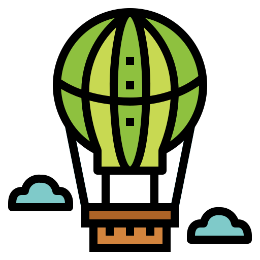 globo aerostático Smalllikeart Lineal Color icono