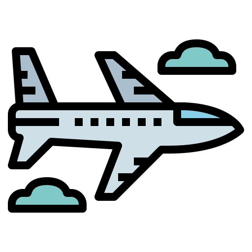 Airplane Smalllikeart Lineal Color icon
