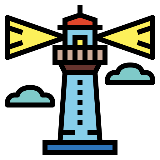 灯台 Smalllikeart Lineal Color icon
