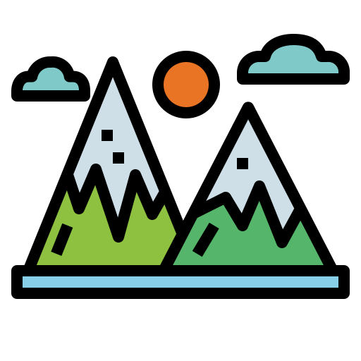 Mountain Smalllikeart Lineal Color icon