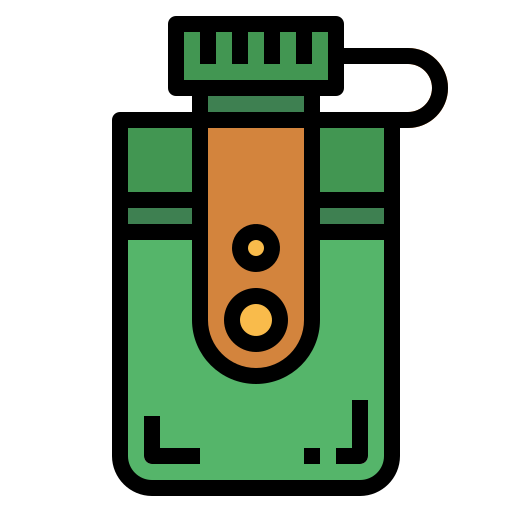 Hip flask Smalllikeart Lineal Color icon