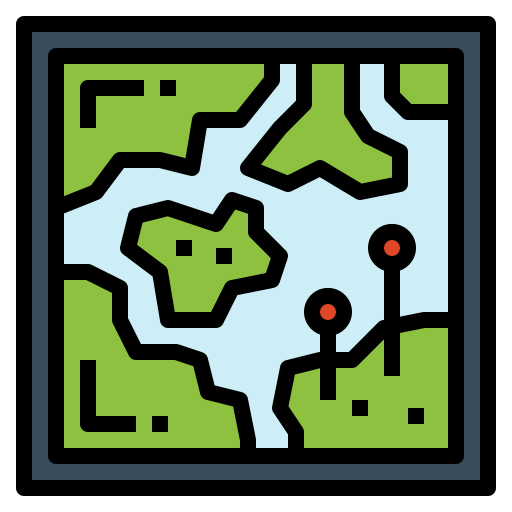 地図 Smalllikeart Lineal Color icon