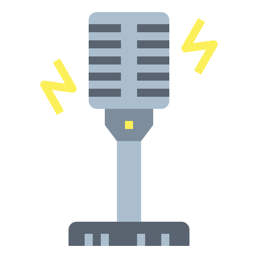 mikrofon Smalllikeart Flat ikona