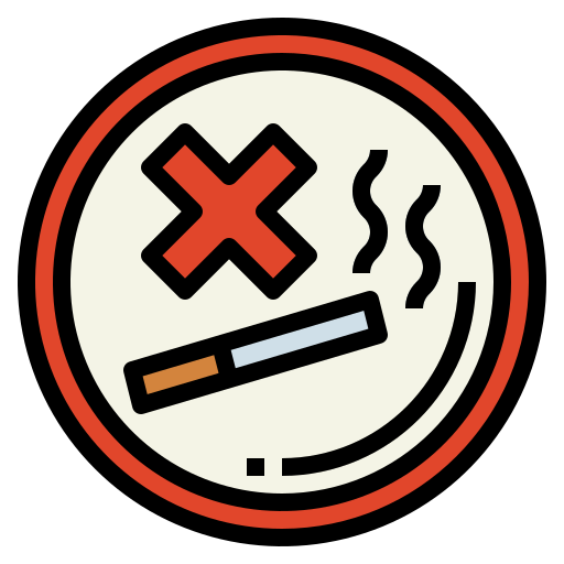 No smoke Smalllikeart Lineal Color icon