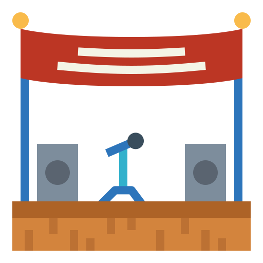 Stage Smalllikeart Flat icon