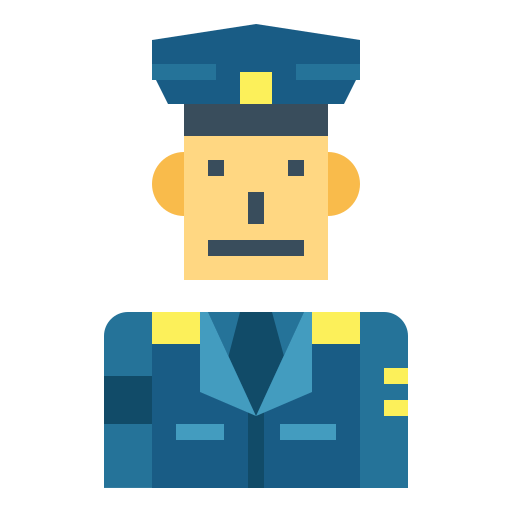 policja Smalllikeart Flat ikona