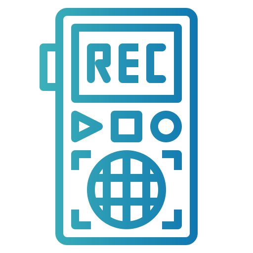 Recorder Smalllikeart Gradient icon