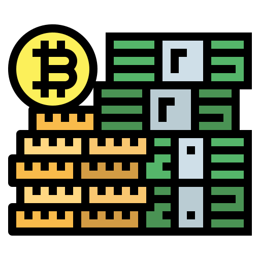 Bitcoin Smalllikeart Lineal Color icono