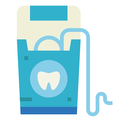 Hilo dental Smalllikeart Flat icono