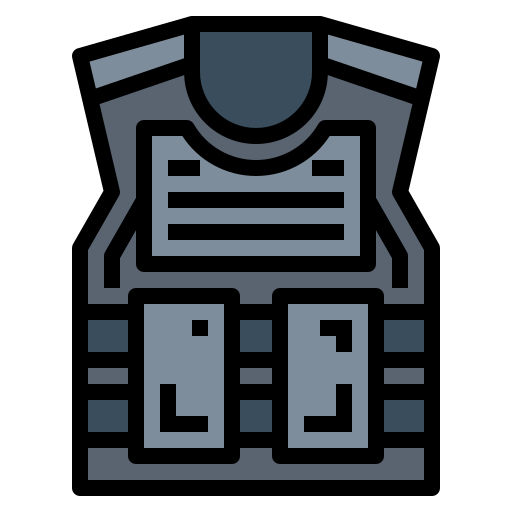 Bulletproof vest Smalllikeart Lineal Color icon