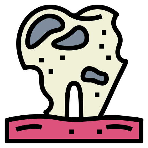 Сломанный зуб Smalllikeart Lineal Color иконка