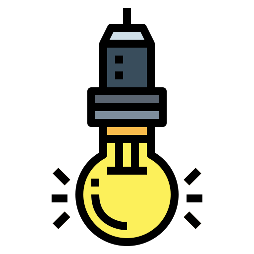 Light bulb Smalllikeart Lineal Color icon