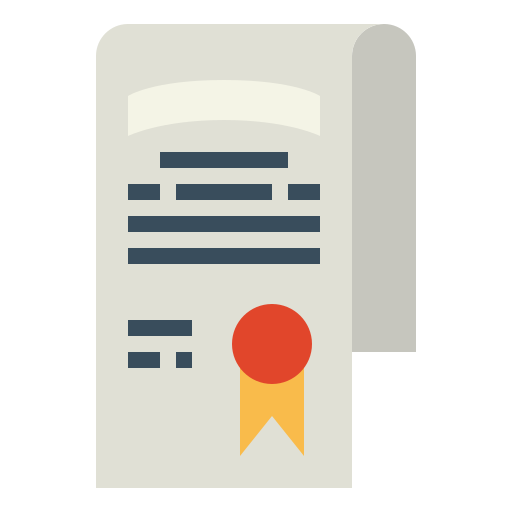 Diploma Smalllikeart Flat icon