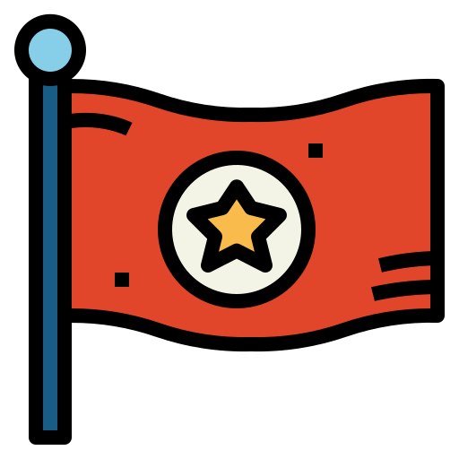 깃발 Smalllikeart Lineal Color icon