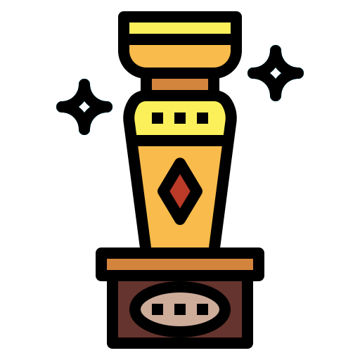 Trophy Smalllikeart Lineal Color icon