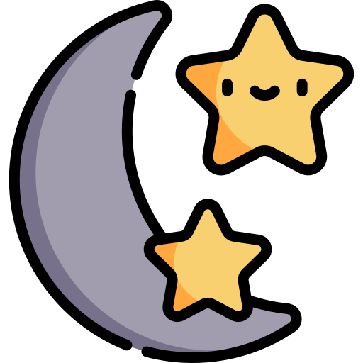 Moon Kawaii Lineal color icon