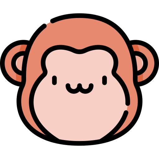 affe Kawaii Lineal color icon