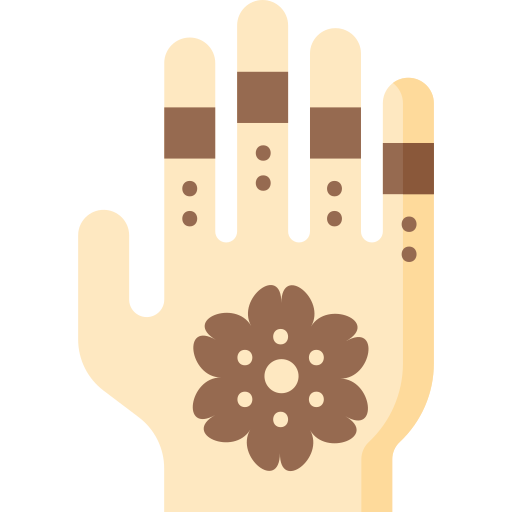 ręka malowana henną Special Flat ikona