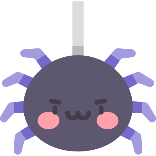 pająk Kawaii Flat ikona