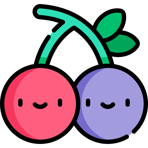Cherries Kawaii Lineal color icon