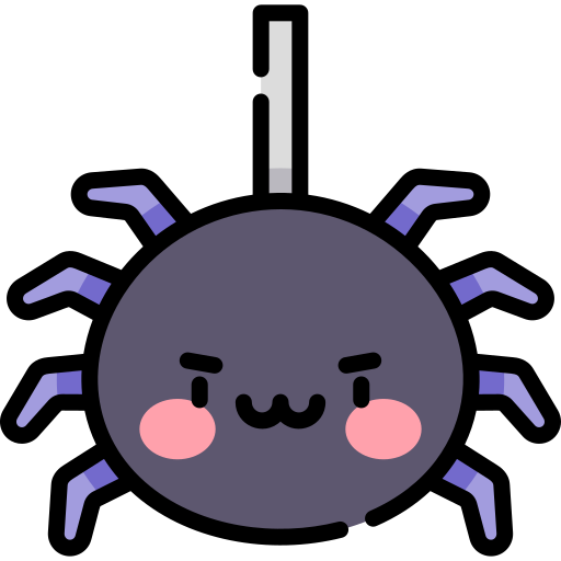 araignée Kawaii Lineal color Icône