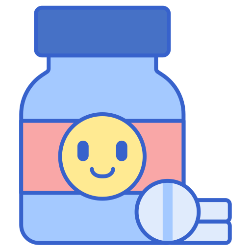 lek przeciwdepresyjny Flaticons Lineal Color ikona