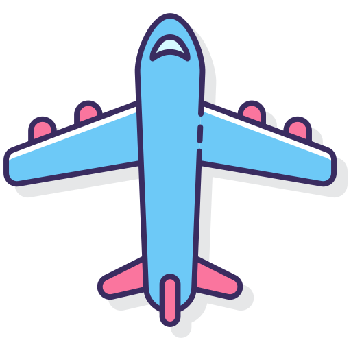 vliegtuig Flaticons Lineal Color icoon