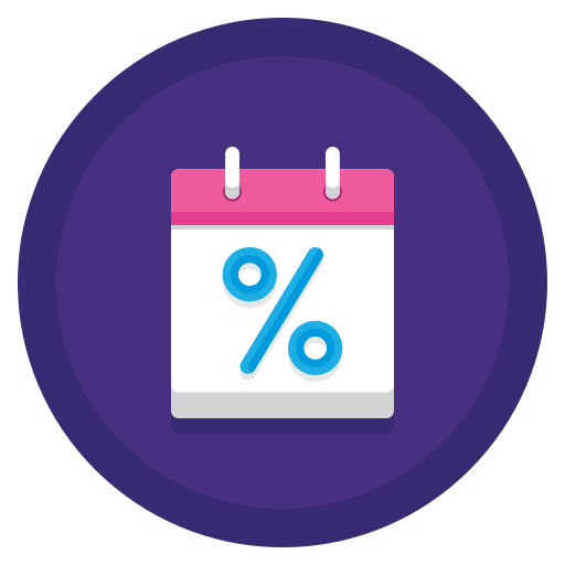 Annual percentage rate Flaticons Flat Circular icon