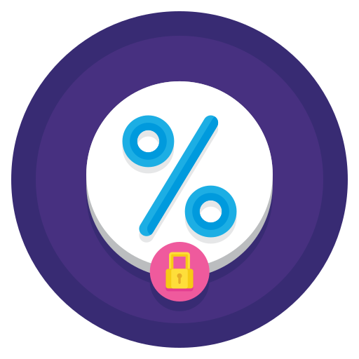 Fixed interest rate Flaticons Flat Circular icon