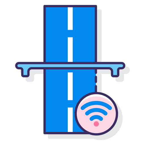 Highway Flaticons Lineal Color icon