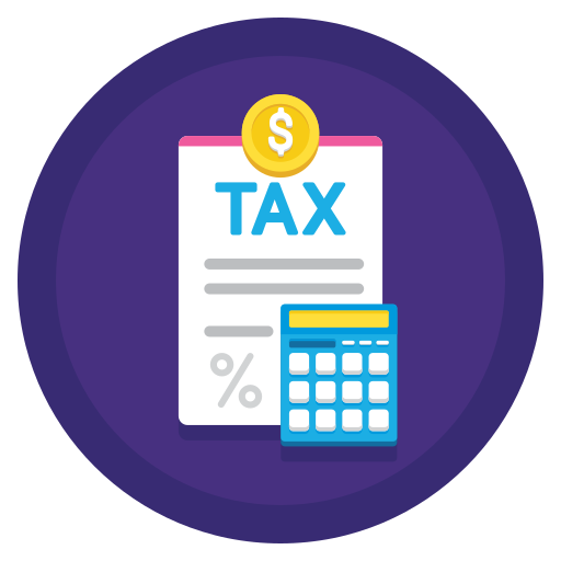 Taxes Flaticons Flat Circular icon