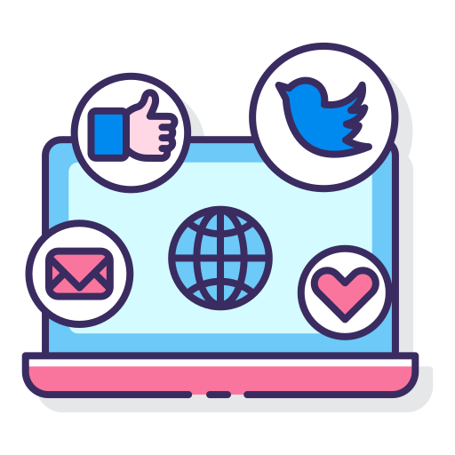 redes sociales Flaticons Lineal Color icono