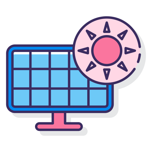 Solar energy Flaticons Lineal Color icon