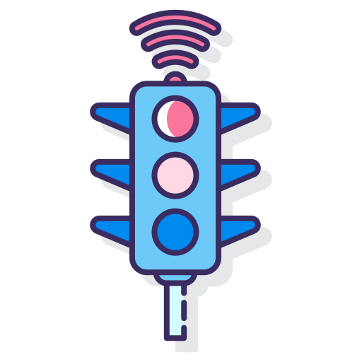 control de trafico Flaticons Lineal Color icono