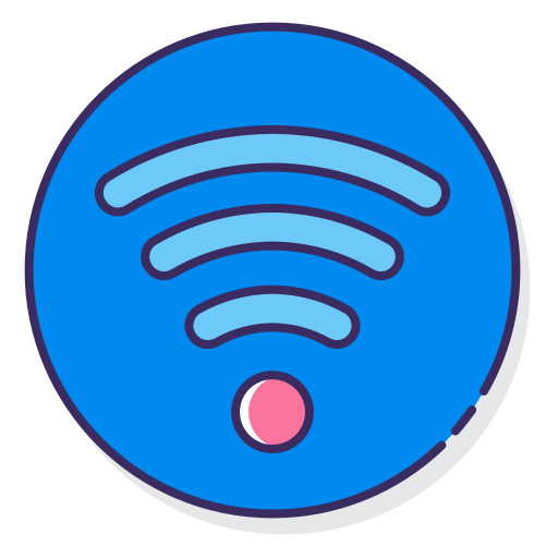 w-lan Flaticons Lineal Color icon