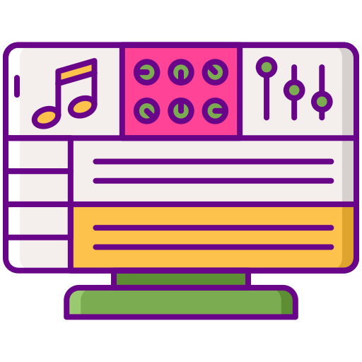 audio Flaticons Lineal Color icon