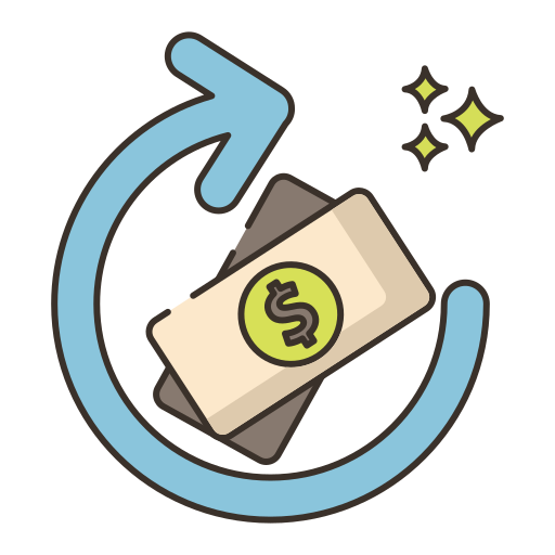 Cash back Flaticons Lineal Color icon