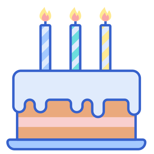 Torta de cumpleaños Flaticons Lineal Color icono
