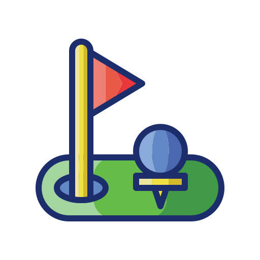 golf Flaticons Lineal Color icono