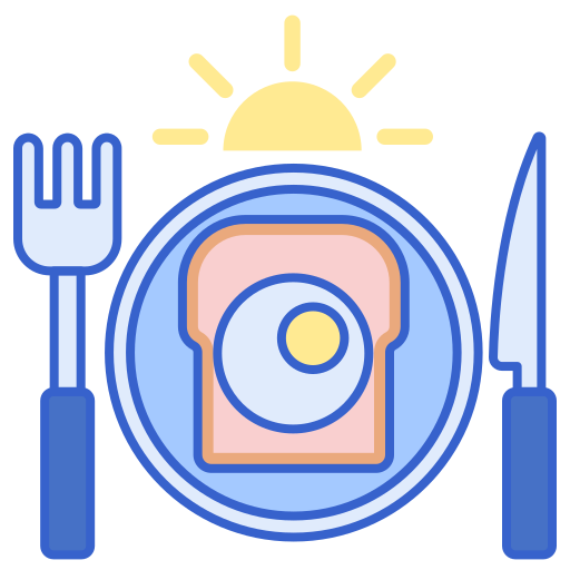 Desayuno Flaticons Lineal Color icono