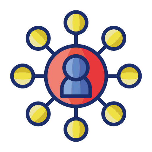 Networking Flaticons Lineal Color Ícone